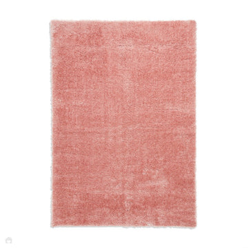 Lux Plain Plush Super-Soft Silky Shimmer Polyester Shaggy Blush Rug-Think Rugs-Rug Love - The Most Loved Rug Store